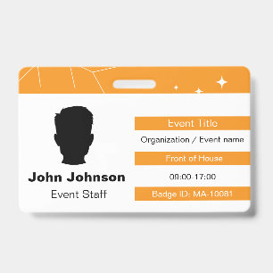 Tarjeta De Identificación Personal del evento