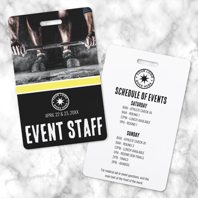 Tarjeta De Identificación Personal del Evento Logo (Logo Event Staff Badge)