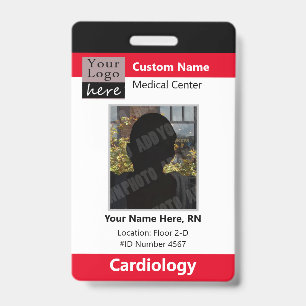 Tarjeta De Identificación Personal médico logotipo personalizado empleado ro