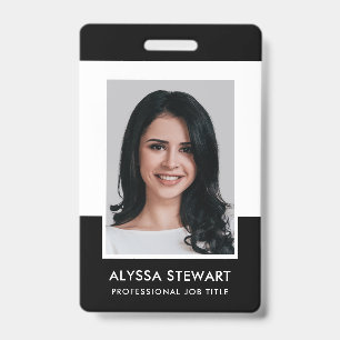 Tarjeta De Identificación Personal mínimo de empleado de fotografía profesio