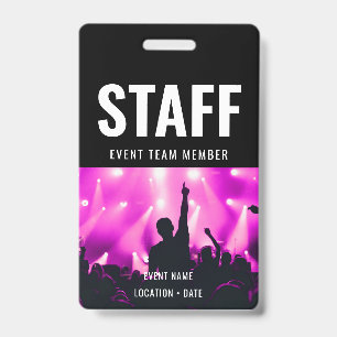 Tarjeta De Identificación Personal Nombre Personalizado Todos Los Conciertos