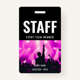 Tarjeta De Identificación Personal Nombre Personalizado Todos Los Conciertos