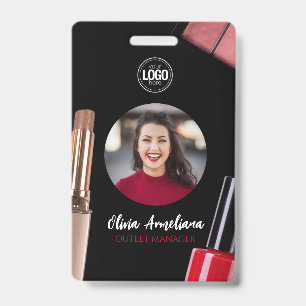 Tarjeta De Identificación Personaliza Empresa Empresa de Maquillaje Modern