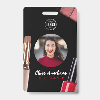 Tarjeta De Identificación Personaliza Empresa | Empresa de Maquillaje Modern