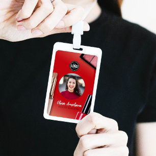 Tarjeta De Identificación Personaliza Empresa Empresa de Maquillaje Modern