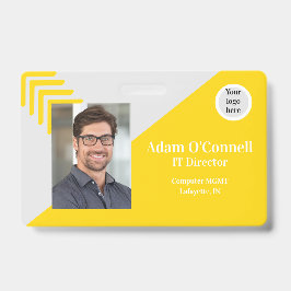 Tarjeta De Identificación Personalizable Diseño sencillo Identificador de ne