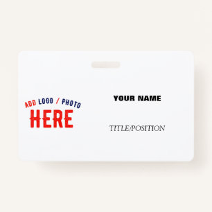 TARJETA DE IDENTIFICACIÓN PERSONALIZABLE MODERNO ESTILO BLANCO VERIFICADO MA