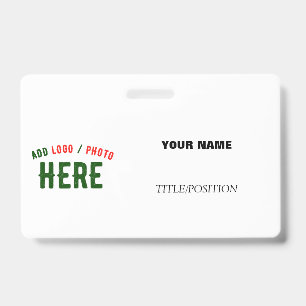 TARJETA DE IDENTIFICACIÓN PERSONALIZABLE MODERNO ESTILO BLANCO VERIFICADO MA