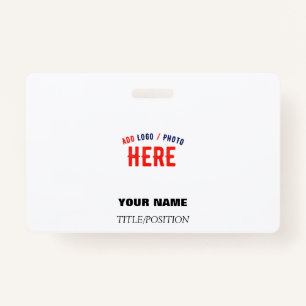 TARJETA DE IDENTIFICACIÓN PERSONALIZABLE MODERNO ESTILO BLANCO VERIFICADO MA