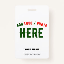 TARJETA DE IDENTIFICACIÓN PERSONALIZABLE MODERNO ESTILO BLANCO VERIFICADO MA