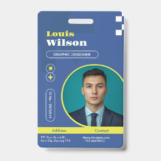 Tarjeta De Identificación Personalizable Nombre y Código de Barras Profesion