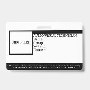 Tarjeta de identificación personalizable para técn
