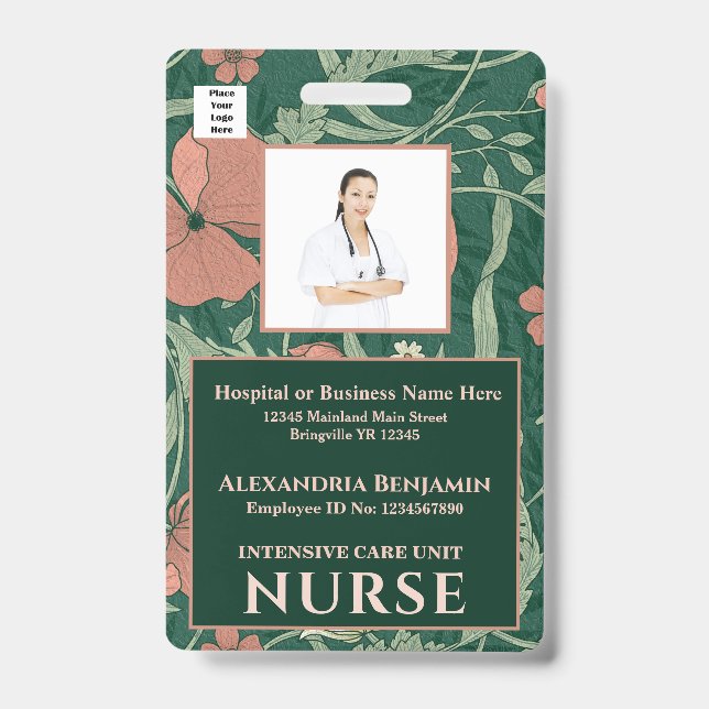 Tarjeta De Identificación Personalización del código de barras fotográficas  (Anverso)