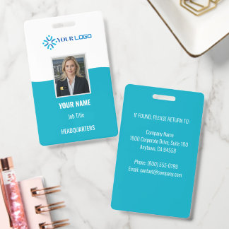 Tarjeta de identificación personalizada con foto p