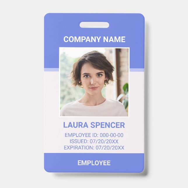 Tarjeta de identificación personalizada con foto p (Parte frontal)