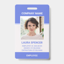 Tarjeta de identificación personalizada con foto p