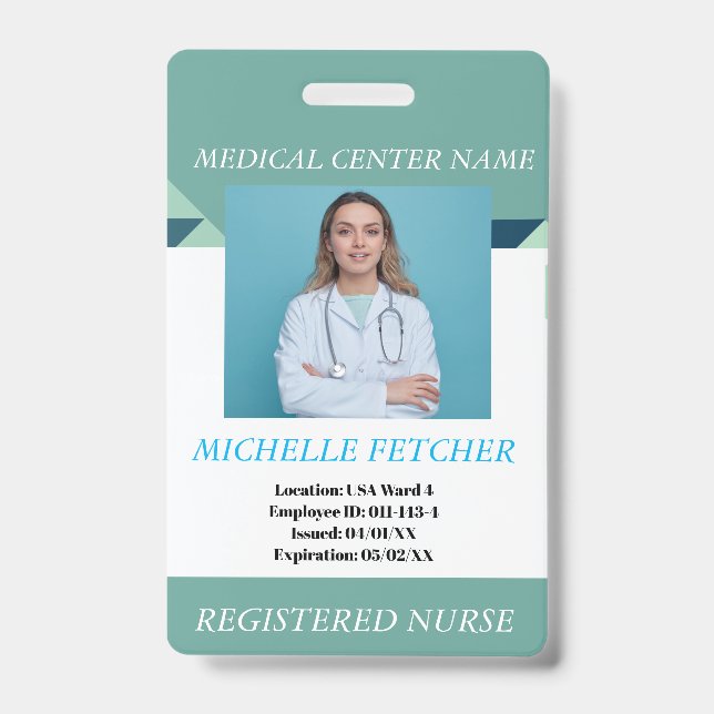 Tarjeta de identificación personalizada con foto p (Parte frontal)