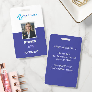 Tarjeta de identificación personalizada con foto p