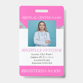 Tarjeta de identificación personalizada con foto p