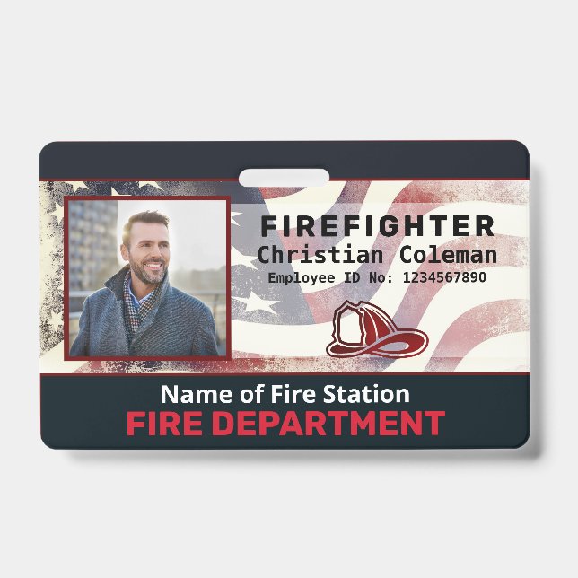 Tarjeta de identificación personalizada con nombre (Parte frontal)