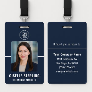 Tarjeta de identificación personalizada de emplead