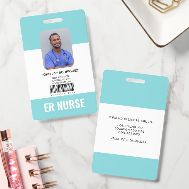 Tarjeta de identificación personalizada de persona (Oficina)