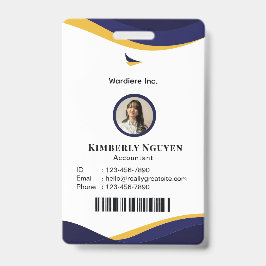 Tarjeta de identificación personalizada moderna az