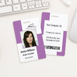 Tarjeta de identificación personalizada moderna co