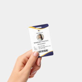 Tarjeta de identificación personalizada moderna de