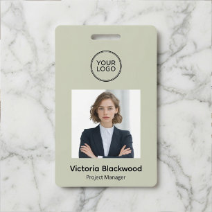 Tarjeta de identificación personalizada moderna pa