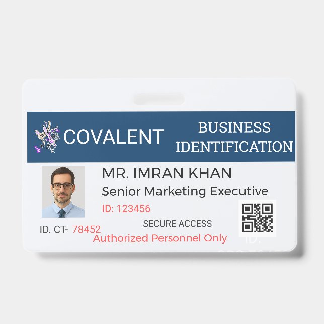 Tarjeta de identificación personalizada para emple (Parte frontal)