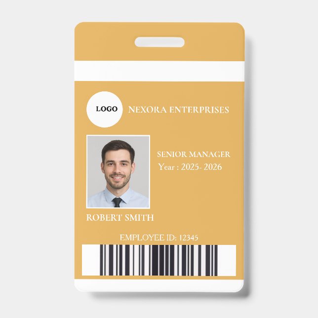 Tarjeta de identificación personalizada para emple (Parte frontal)