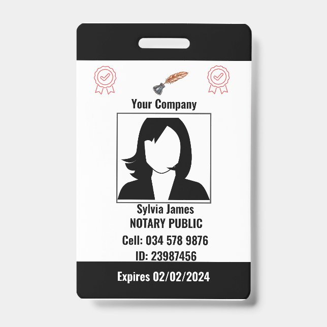Tarjeta de identificación personalizada para emple (Parte frontal)