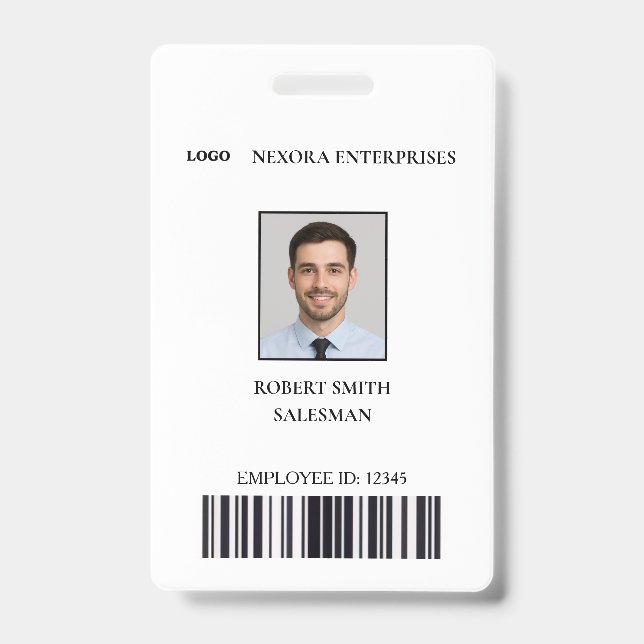 Tarjeta de identificación personalizada para emple (Parte frontal)