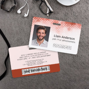 Tarjeta de identificación personalizada roja para 