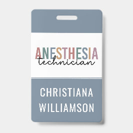 Tarjeta De Identificación Personalizado Anestesia Técnico Retro Anestesia Te