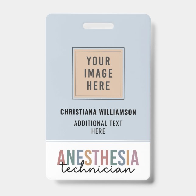 Tarjeta De Identificación Personalizado Anestesia Técnico Retro Anestesia Te (Parte frontal)