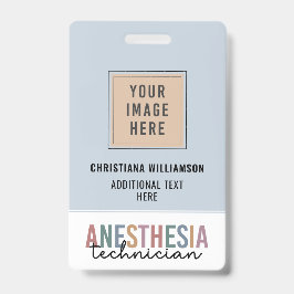 Tarjeta De Identificación Personalizado Anestesia Técnico Retro Anestesia Te