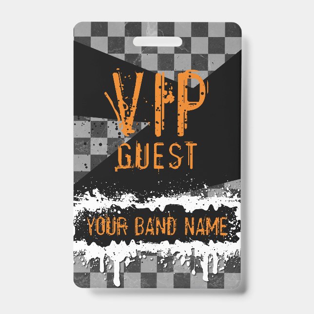 Tarjeta De Identificación Personalizado Banda Merch VIP Punk Lanyard Rock Ba (Parte frontal)
