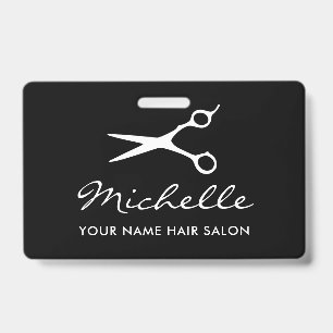 Tarjeta De Identificación Personalizado barbería y peluquería nombre de empl