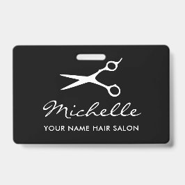 Tarjeta De Identificación Personalizado barbería y peluquería nombre de empl