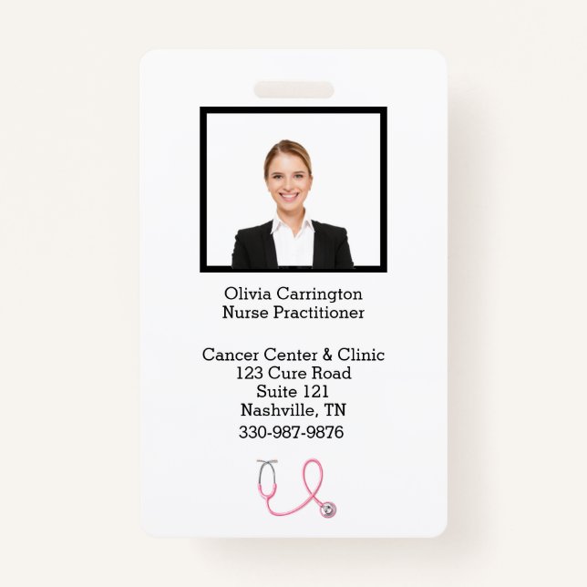 Tarjeta De Identificación Personalizado Código de barras fotográficas de emp (Anverso)