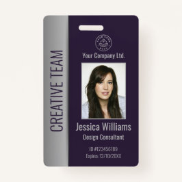 Tarjeta De Identificación Personalizado Código de barras fotográficas de emp