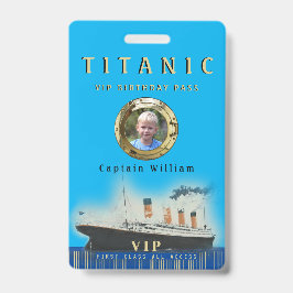 Tarjeta De Identificación PERSONALIZADO de acceso completo VIP Foto Titanic