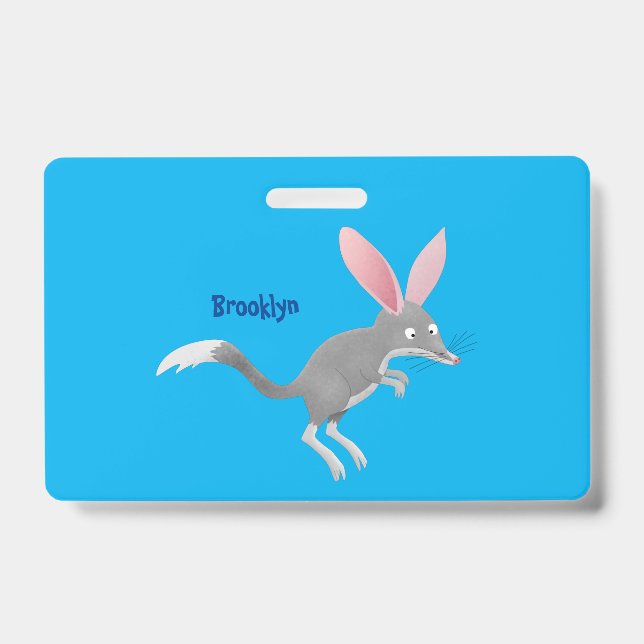 Tarjeta De Identificación Personalizado de bilby australiano feliz (Parte frontal)