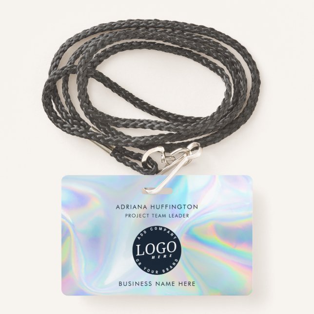 Tarjeta De Identificación Personalizado de identificación de empleados holog (Anverso son cordón)