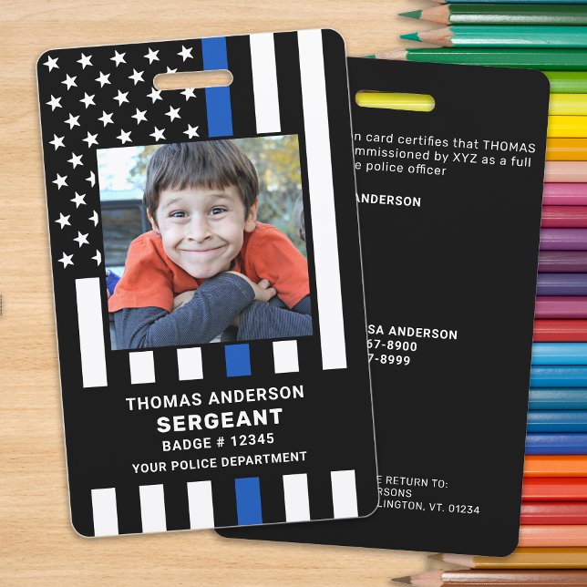 Tarjeta De Identificación Personalizado de identificación de niños policía d (Subido por el creador)