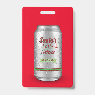 Tarjeta De Identificación Personalizado de la Pequeña Cerveza Auxiliar de Sa