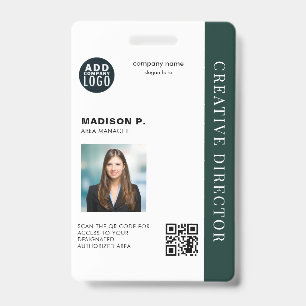 Tarjeta De Identificación Personalizado de logotipo empresarial Código QR Fo