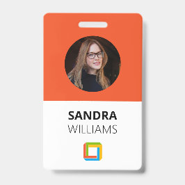 Tarjeta De Identificación Personalizado de Naranja corporativo ID de emplead